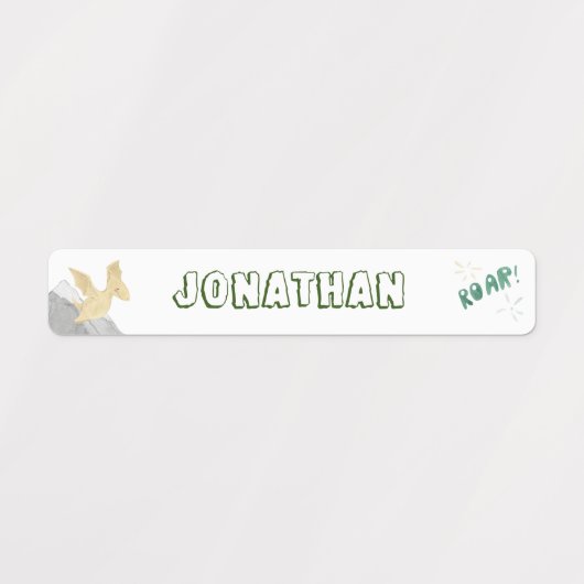 Cute Dinosaur Waterproof Name Set 1 Labels (Design 1)