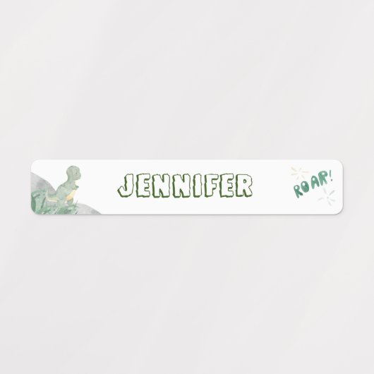 Cute Dinosaur Waterproof Name Set 1 Labels (Design 2)