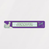 Cute Dinosaur Waterproof Name Set 1 Paars Labels (Design 2)