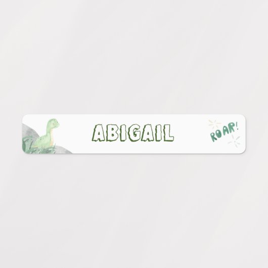 Cute Dinosaur Waterproof Name Set 2 Labels (Design 2)
