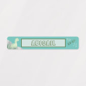 Cute Dinosaur Waterproof Name Set 2 Licht Blauwgro Labels (Design 2)