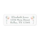 Cute Dinosaur Waterverf Baby shower Address Etiket (Voorkant)