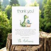 Cute Dinosaur Waterverf Baby shower Bedankkaart