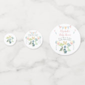 Cute Dinosaur Waterverf Baby shower Confetti (Achterkanten)