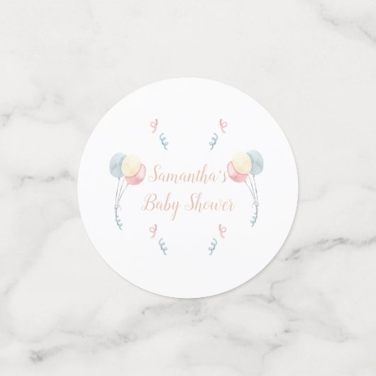 Cute Dinosaur Waterverf Baby shower Confetti (Kleine voorkant)