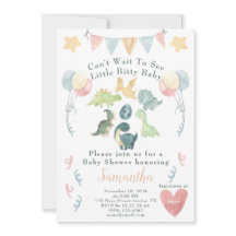 Cute Dinosaur Waterverf Baby shower