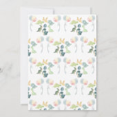 Cute Dinosaur Waterverf Baby shower Kaart (Achterkant)