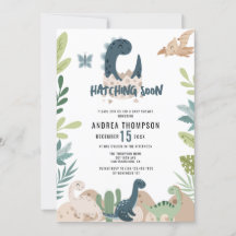 Cute Dinosaur Waterverf Baby shower