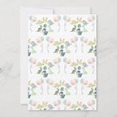 Cute Dinosaur Waterverf Baby shower Kaart (Achterkant)