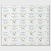 Cute Dinosaur Waterverf Baby shower Personalized Cadeaupapier (Vlak)