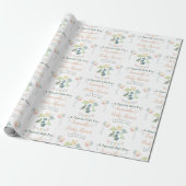 Cute Dinosaur Waterverf Baby shower Personalized Cadeaupapier (Uitgerold)