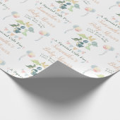 Cute Dinosaur Waterverf Baby shower Personalized Cadeaupapier (Hoek)