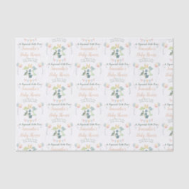 Cute Dinosaur Waterverf Baby shower Personalized Tissuepapier