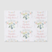 Cute Dinosaur Waterverf Baby shower Personalized Tissuepapier (Voorkant)