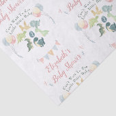 Cute Dinosaur Waterverf Baby shower Personalized Tissuepapier (Detail)