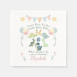 Cute Dinosaur Waterverf Baby shower Servet