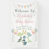 Cute Dinosaur Waterverf Baby shower Spandoek (Verticaal)