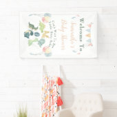 Cute Dinosaur Waterverf Baby shower Spandoek (Insitu)