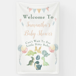 Cute Dinosaur Waterverf Baby shower Spandoek