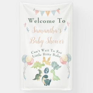 Cute Dinosaur Waterverf Baby shower Spandoek