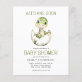 Cute Dinosaur Waterverf Hatching Soon Baby shower (Voorkant)
