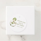 Cute Dinosaur Waterverf Hatching Soon Baby shower Bedankjes Labels (In situ)