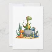 Cute Dinosaur Waterverf Hatching Soon Baby shower Kaart (Achterkant)