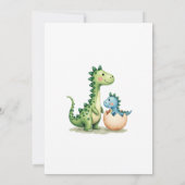 Cute Dinosaur Waterverf Hatching Soon Baby shower Kaart (Achterkant)
