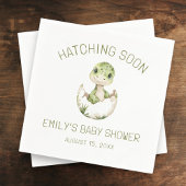 Cute Dinosaur Waterverf Hatching Soon Baby shower Servet
