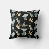 Cute Dinosaur Waterverf Pattern Kussen (Achterkant)