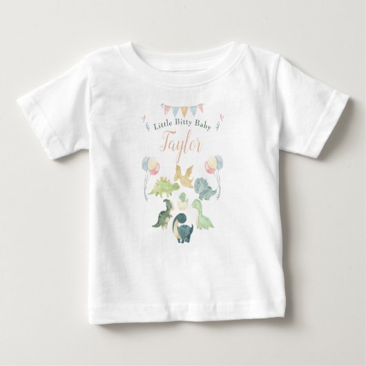 Cute Dinosaur Waterverf Personalized Baby (Voorkant)