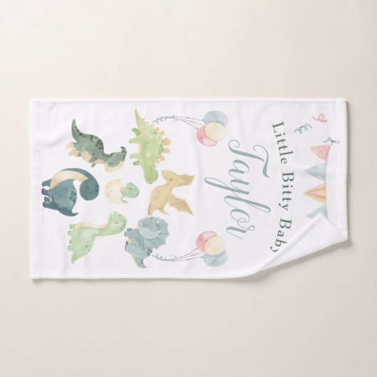 Cute Dinosaur Waterverf Personalized Baby Handdoek (Handdoek)