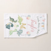 Cute Dinosaur Waterverf Personalized Baby Handdoek (Handdoek)