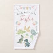 Cute Dinosaur Waterverf Personalized Baby Handdoek (Handdoek)