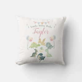 Cute Dinosaur Waterverf Personalized Baby Kussen