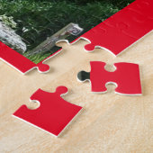 Cute Dinosaur Wearing a Santa Claus Pet Legpuzzel (Zijkant)