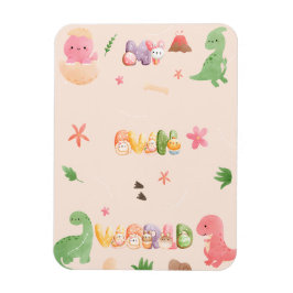 Cute Dinosaur Wereld Flexibele Fotomagneet Magneet
