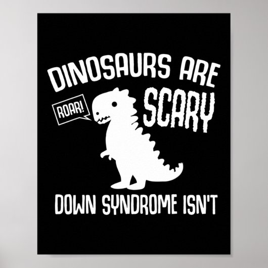Cute Dinosaur World Down Syndrome Day Vrouwen Kind Poster (Voorkant)