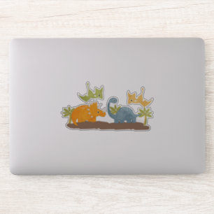 Cute Dinosauriërs Prehistorische Wilde Dieren Sticker