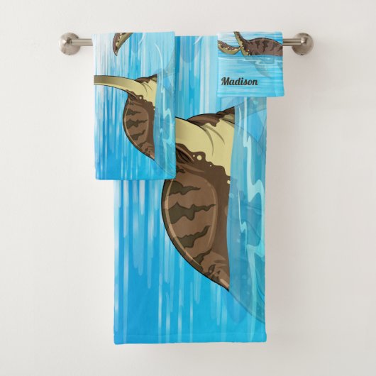 Cute Dinosaurs aangepaste handdoekset Bad Handdoek (Insitu)