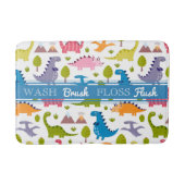 Cute Dinosaurs Bath Mat (Voorkant)