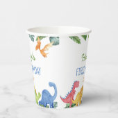 Cute Dinosaurs Birthday Party Papieren Bekers (Links)