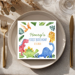 Cute Dinosaurs Birthday Party Servet