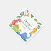 Cute Dinosaurs Birthday Party Servet (Hoek)