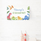 Cute Dinosaurs Birthday Spandoek (Insitu)