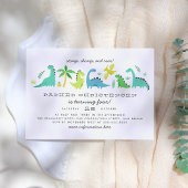 Cute Dinosaurs Boys Birthday Party Kaart