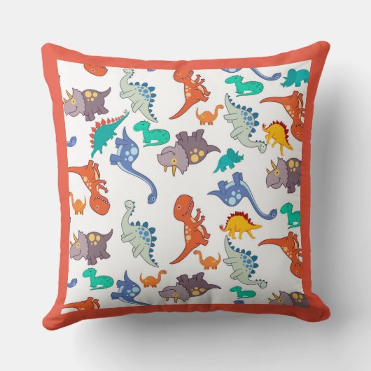 Cute Dinosaurs Buggy Kussen (Achterkant)