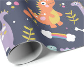 Cute Dinosaurs Cadeaupapier (Rol Hoek)