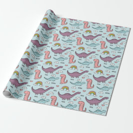 Cute Dinosaurs Cadeaupapier