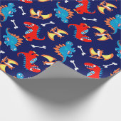 Cute dinosaurs cadeaupapier (Hoek)
